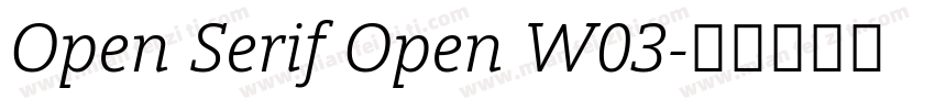 Open Serif Open W03字体转换